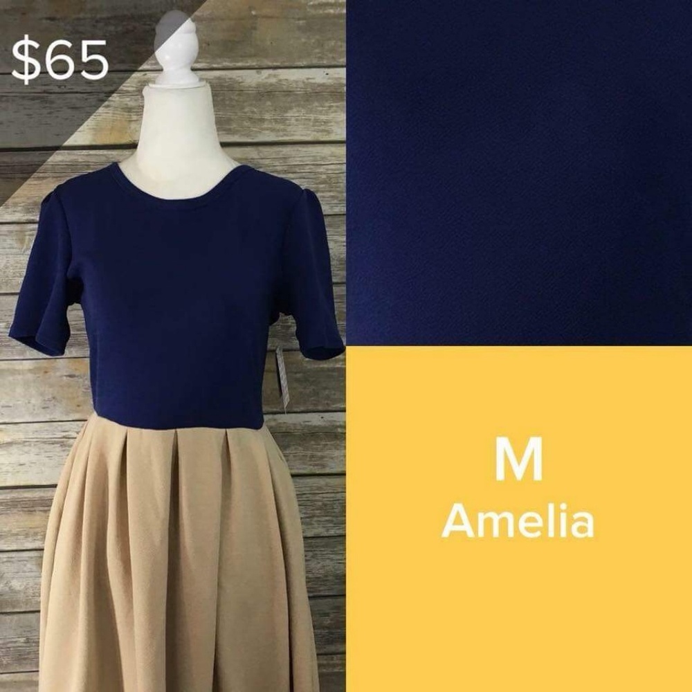 Lularoe Amelia Navy dress M